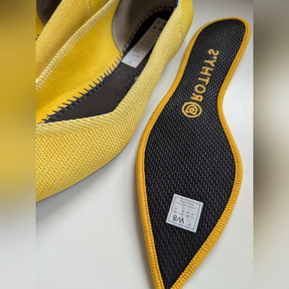 Rothy’s The Point Sunshine Yellow Flats 8 Woman’s - Picture 7 of 7